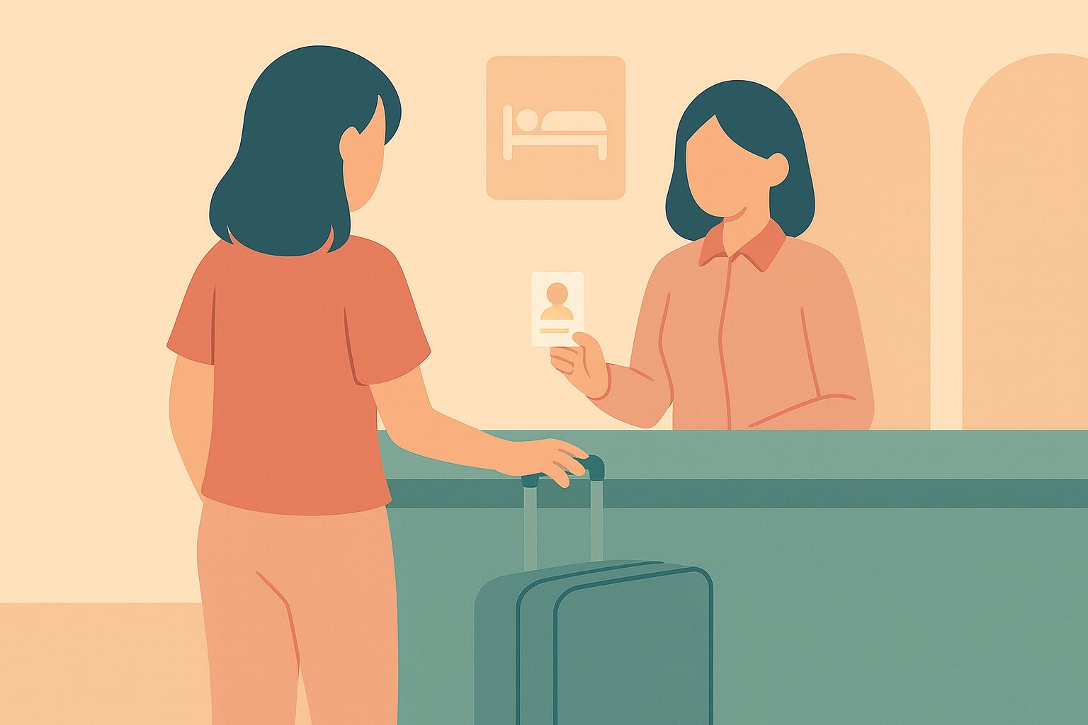 ひとり旅の宿泊先選び方のイメージ画